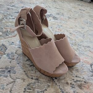 Marc Fisher Women's Tan Wedge Sandals